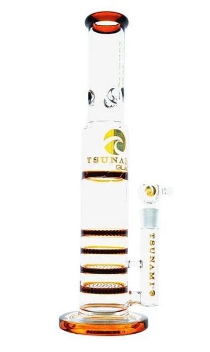 Triple Honeycomb Turbine Bong 18'' (Tsunami Glass)