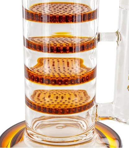 Triple Honeycomb Turbine Bong 18'' (Tsunami Glass)